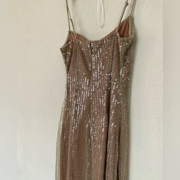 LIMITED EDITION House‎ of CB 'Alondra' Cafe Au Lait Beaded Maxi Dress NWOT sz XS - Picture 11 of 15